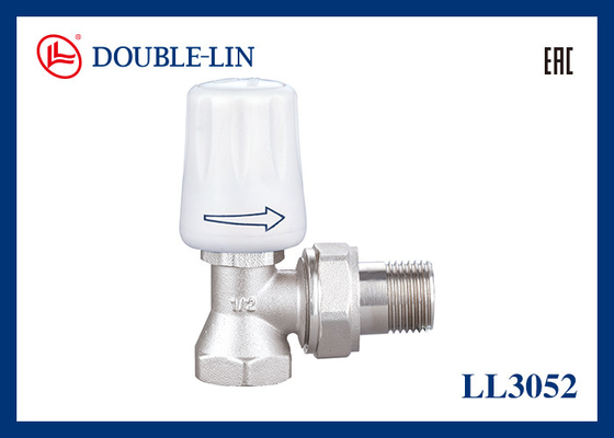 Угловой радиаторный клапан 1/2" 3/4" Размер резьбы BS2779, рабочая температура от 0°C до 120°C