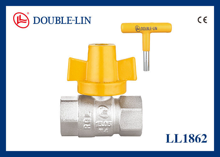 Замыкаемая ручка латунные газовые клапаны женские X женские 5 бар 1/2 дюйма длинные нитки